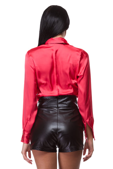 Eco-leather crocodile shorts WST-0003